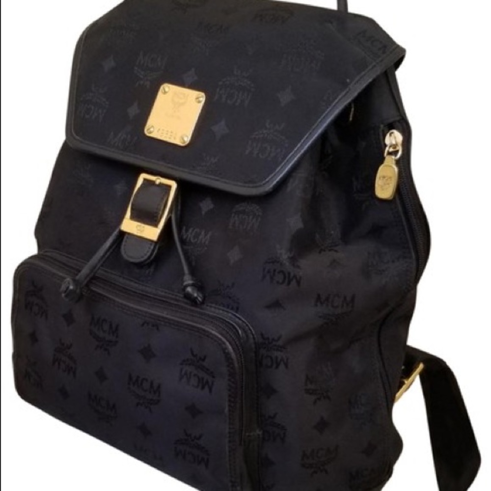 MCM Black Nylon Vintage Backpack